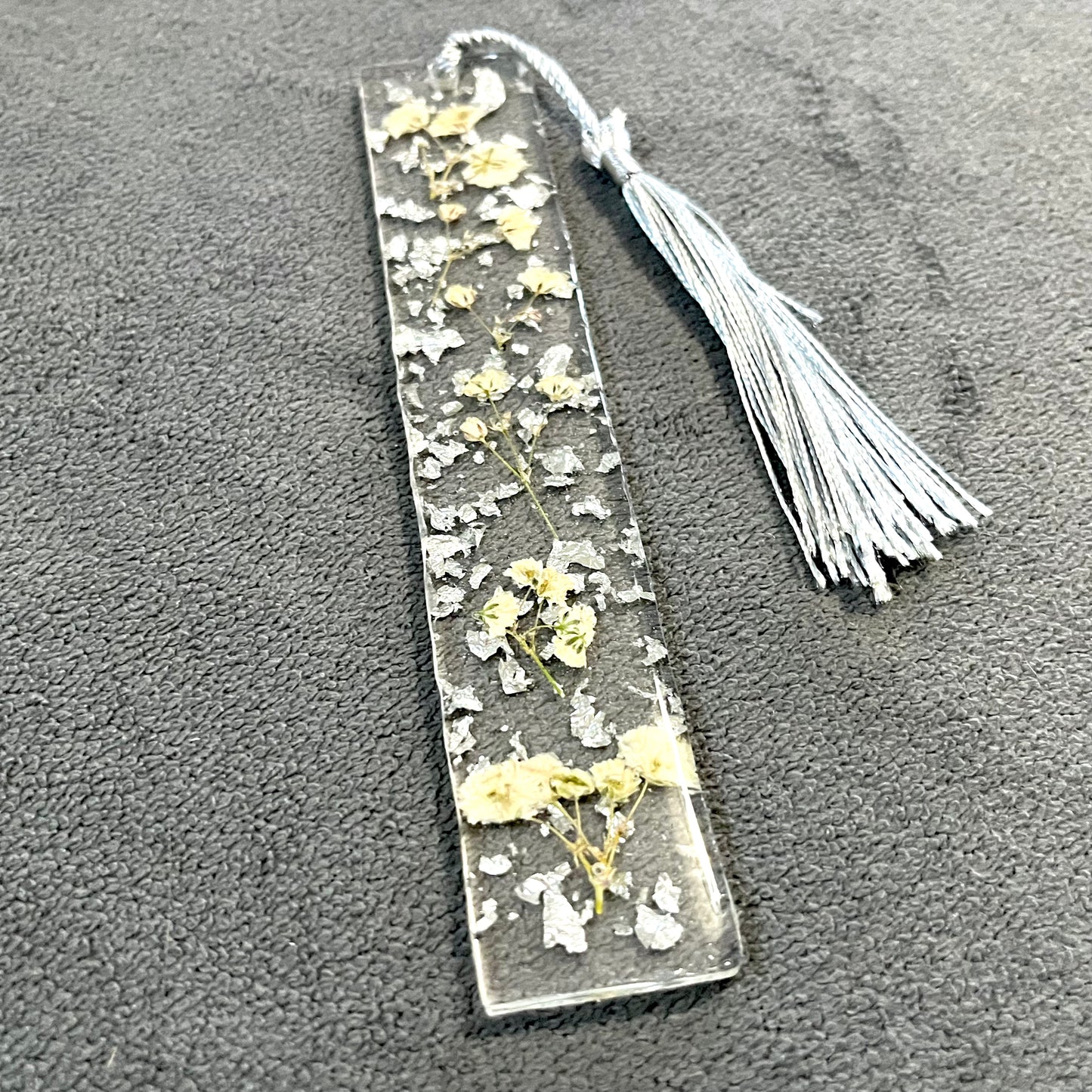 Gypsophila Bookmarks and Silver/Gold Leaf