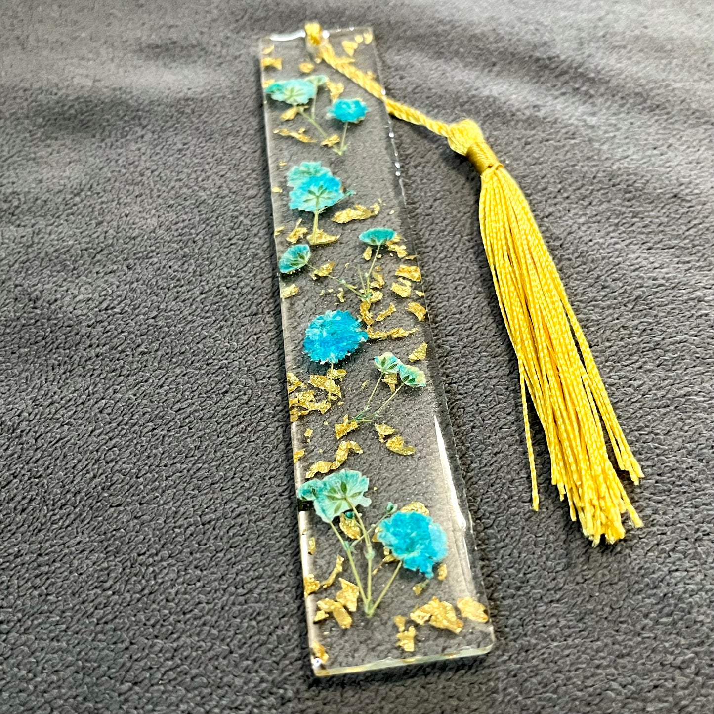Gypsophila Bookmarks and Silver/Gold Leaf