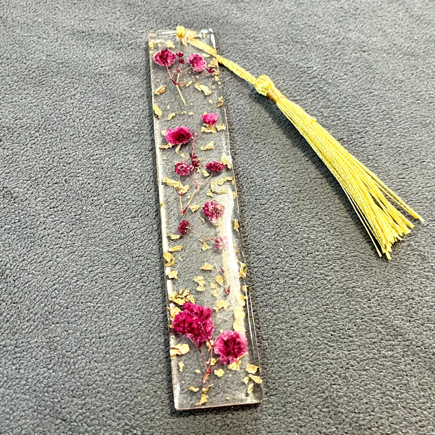 Gypsophila Bookmarks and Silver/Gold Leaf