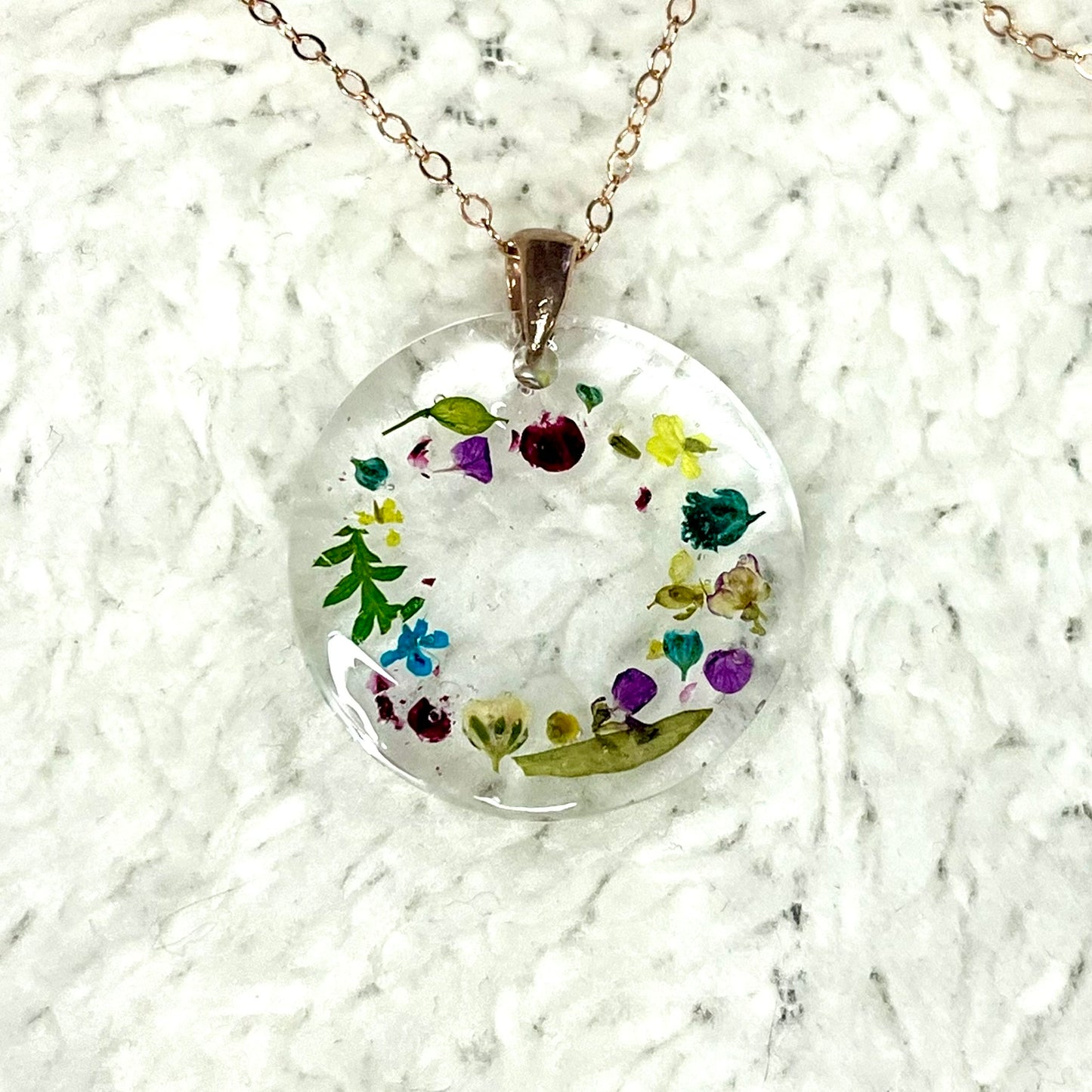 Colourful Gypsophila Necklace
